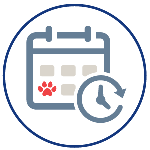 calendar icon, mobile veterinary clinic, vet clinic, house calls, vet house calls, pet house calls, Stover Veterinary Services, Tiffin, Ohio